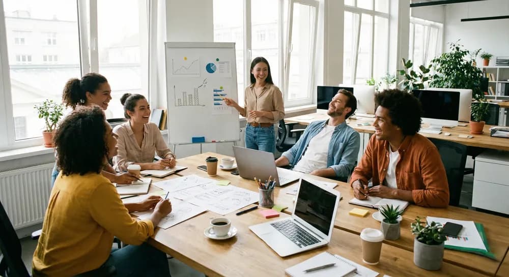 Professional reviewing financial options